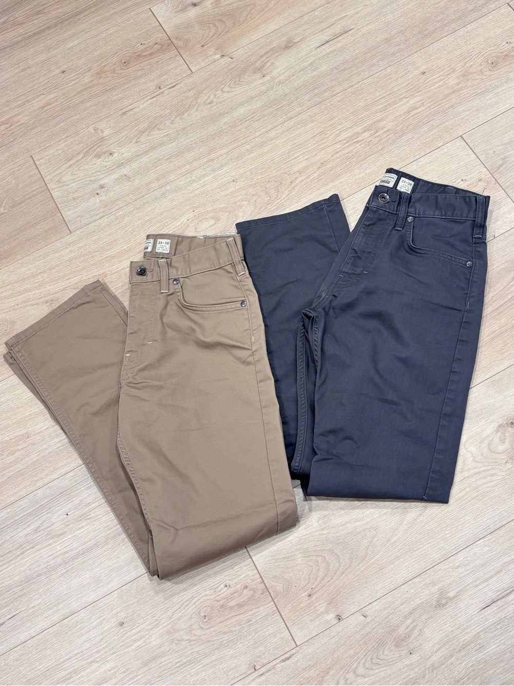 PATAGONIA 2 pair Mens Performance Twill Straight Leg‎ Jeans Sz 28x30 organic lot